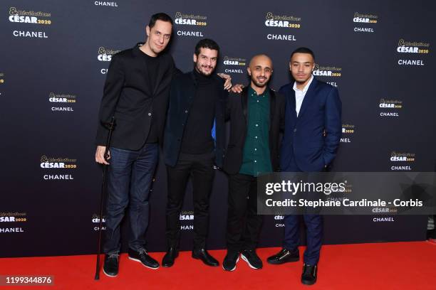 Team of "La Vie Scolaire" : Revelations Soufiane Guerrab , Liam Pierron with Directors Grand Corps Malade aka Fabien Marsaud and Mehdi Idir attend...