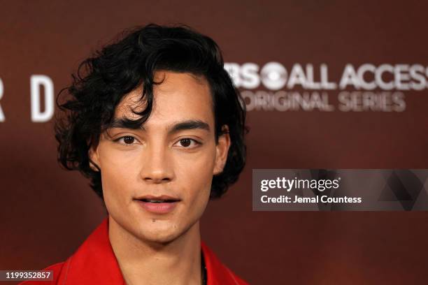 Evan Evagora attends the premiere of "Star Trek: Picard" at ArcLight Cinerama Dome on January 13, 2020 in Hollywood, California.