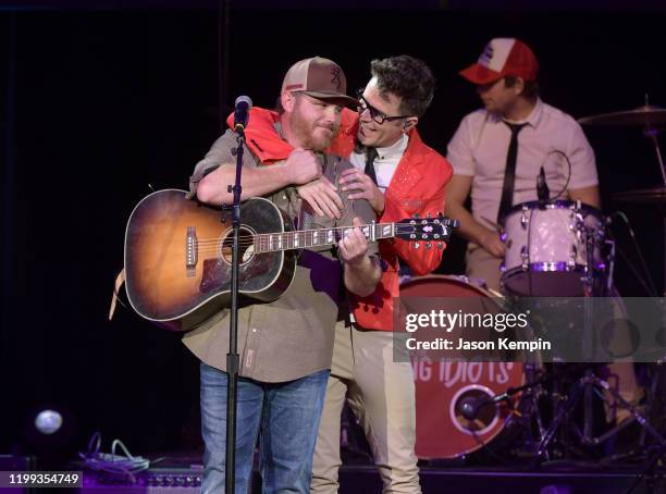 Heath Sanders and Bobby Bones perform at the 5th Annual Million Dollar Show at Ryman Auditorium on January 13, 2020 in Nashville, Tennessee.