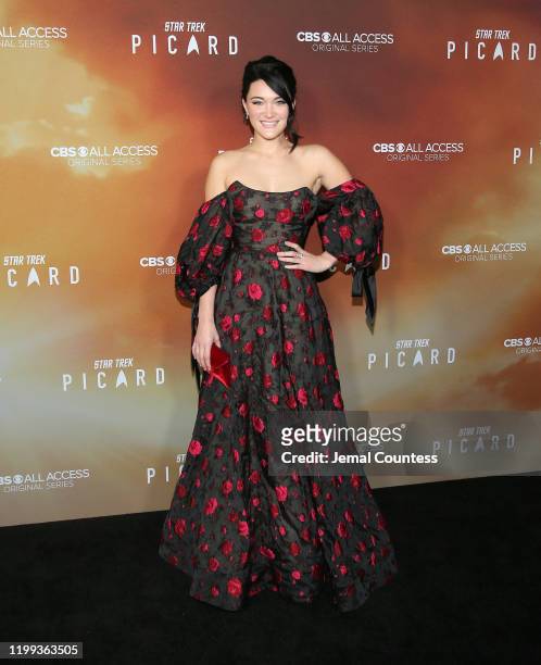 Isa Briones attends the premiere of "Star Trek: Picard" at ArcLight Cinerama Dome on January 13, 2020 in Hollywood, California.