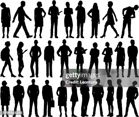 Highly Detailed People Silhouettes Highly Detailed People Silhouettes