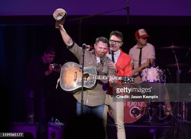Heath Sanders and Bobby Bones perform at the 5th Annual Million Dollar Show at Ryman Auditorium on January 13, 2020 in Nashville, Tennessee.