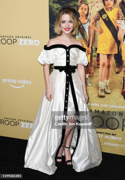 Mckenna Grace attends the premiere of Amazon Studios' "Troop Zero" at Pacific Theatres at The Grove on January 13, 2020 in Los Angeles, California.