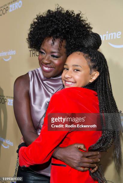 Viola Davis and daughter Genesis Tennon arrive at the premiere of Amazon Studios' "Troop Zero" at Pacific Theatres at The Grove on January 13, 2020...