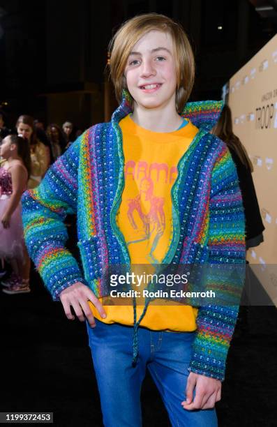 Charlie Shotwell arrives at the premiere of Amazon Studios' "Troop Zero" at Pacific Theatres at The Grove on January 13, 2020 in Los Angeles,...