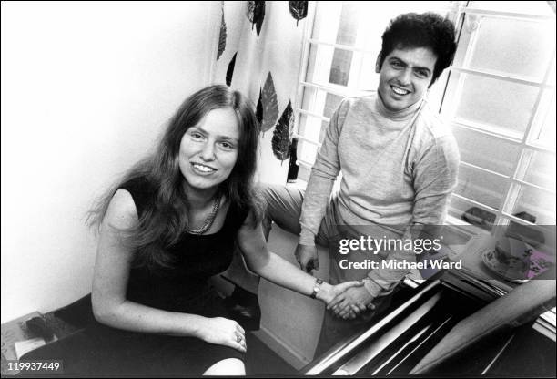 Married musicians Jacqueline Du Pre and Daniel Barenboim at home.