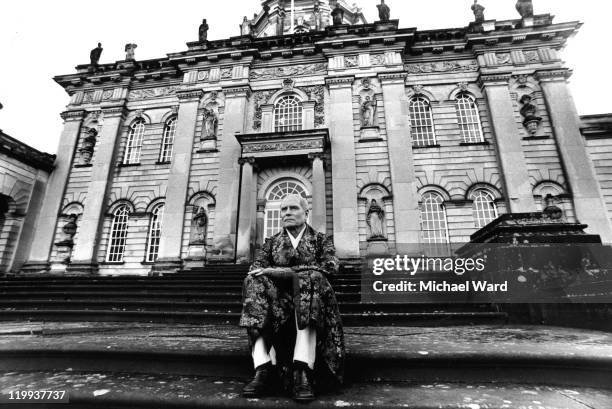 Laurence Olivier filming 'Brideshead Revisited' TV, playing Lord Marchmain,1979.
