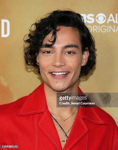 Evan Evagora attends the premiere of "Star Trek: Picard" at ArcLight Cinerama Dome on January 13, 2020 in Hollywood, California.
