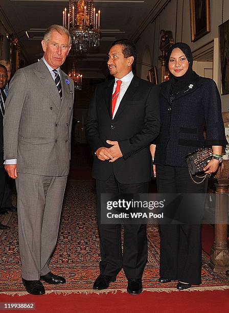 Prince Charles, Prince of Wales welcomes Malaysia's King Sultan Mizan Zainal Abidin and Queen Nur Zahirah to a preview of Start Day which features...