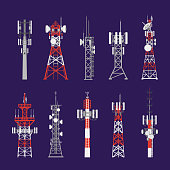 Radio towers, telecommunication antenna poles