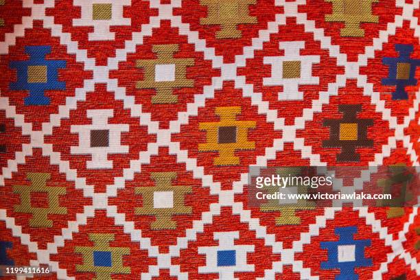 egyptian ikat fabric with traditional pattern - norte africano - fotografias e filmes do acervo