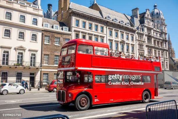 classical red london double decker bus - tourist bus stock pictures, royalty-free photos & images