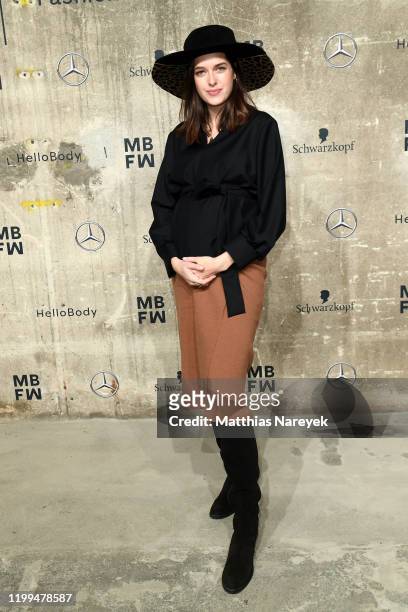 Marie Nasemann attends the Neonyt show during Berlin Fashion Week Autumn/Winter 2020 at Kraftwerk Mitte on January 14, 2020 in Berlin, Germany.