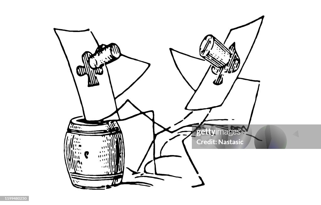 Playing cards drinking together