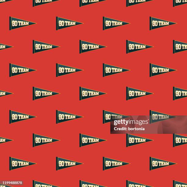 baseball pennant pattern - pennant_(sports) stock illustrations