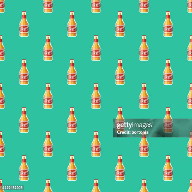 beer baseball pattern - baseball background clip art stock illustrations