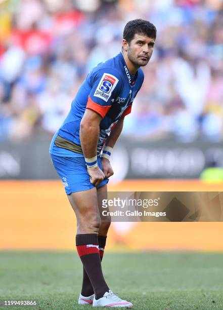 Morne Steyn of the Bulls during the Super Rugby match between DHL Stormers and Vodacom Bulls at DHL Newlands on February 08, 2020 in Cape Town, South...