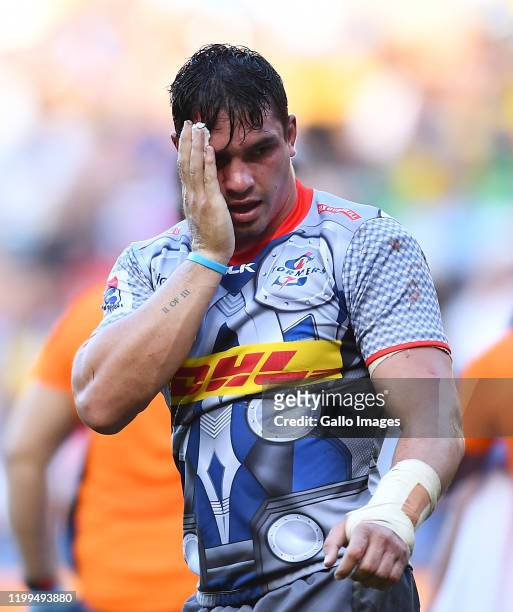 Jaco Coetzee of the Stormers during the Super Rugby match between DHL Stormers and Vodacom Bulls at DHL Newlands on February 08, 2020 in Cape Town,...