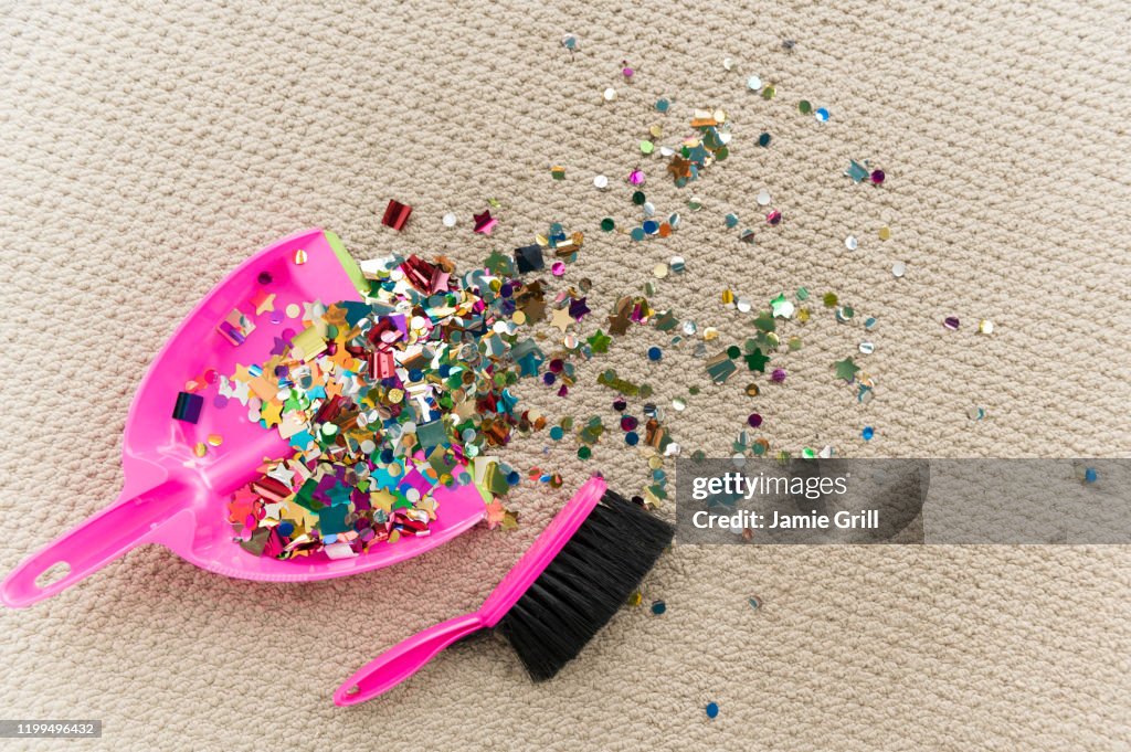 Cleaning up after the party