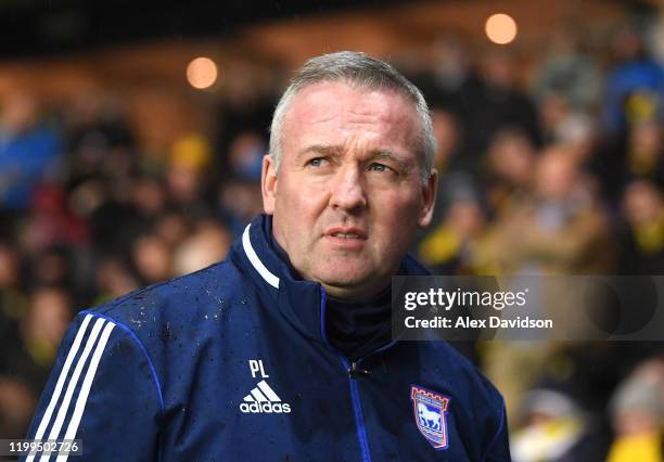 Paul Lambert, Manager of Ipswich Town during the Sky Bet Leauge One match between Oxford United and Ipswich Town at Kassam Stadium on January 14,...