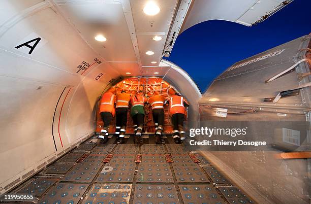 cargo airplane - inside of plane stock pictures, royalty-free photos & images