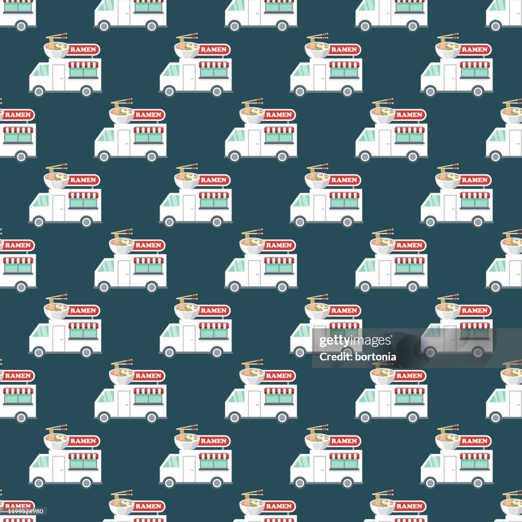Ramen Food Truck Pattern
