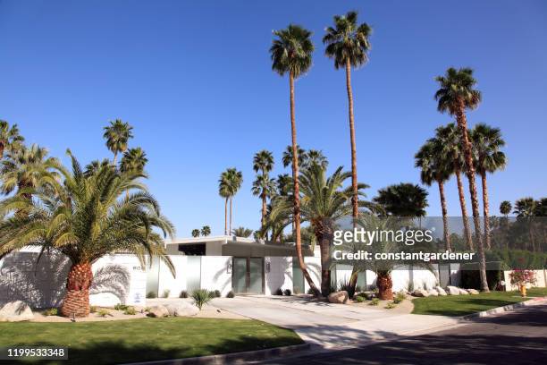 alexander style mid century architecture palm springs california - california house stock pictures, royalty-free photos & images
