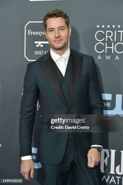 Justin Hartley during the arrivals for the 25th Annual Critics' Choice Awards at Barker Hangar on January 12, 2020 in Santa Monica, CA.