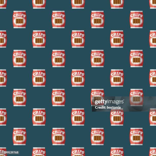 bbq potato chip flavor pattern - barbeque sauce stock illustrations