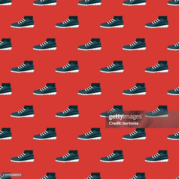 fußball-schuh-muster - fußballschuh stock-grafiken, -clipart, -cartoons und -symbole