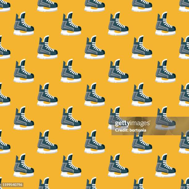 hockey skate pattern - hockey background stock illustrations