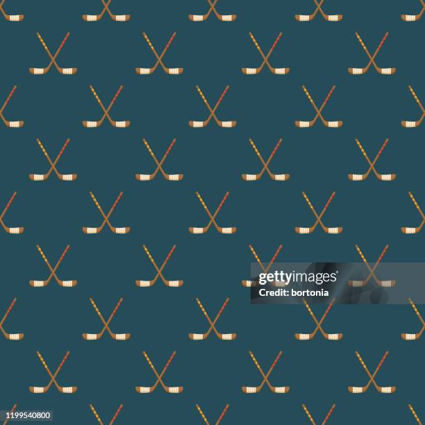 hockey sticks pattern - hockey stick stock illustrations