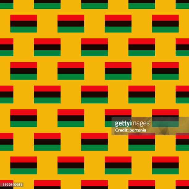 kwanzaa pan-african flag pattern - africa stock illustrations