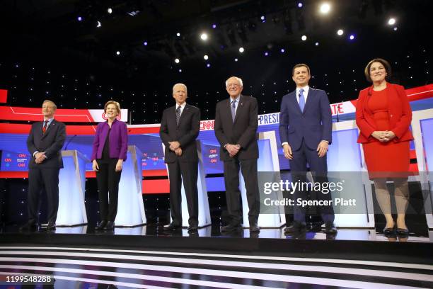 Tom Steyer , Sen. Elizabeth Warren , former Vice President Joe Biden, Sen. Bernie Sanders , former South Bend, Indiana Mayor Pete Buttigieg, and Sen....