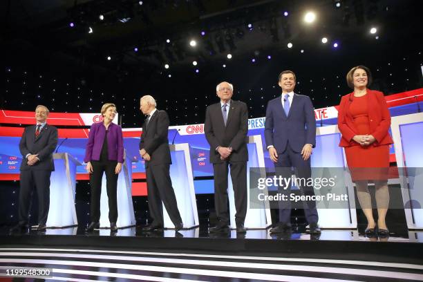 Tom Steyer , Sen. Elizabeth Warren , former Vice President Joe Biden, Sen. Bernie Sanders , former South Bend, Indiana Mayor Pete Buttigieg, and Sen....