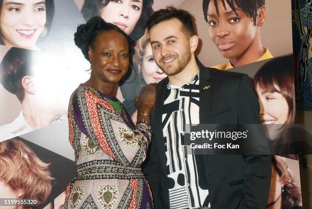Actress Rahmatou Keita and director Quentin Delcourt attend "Pygmalionnes" Screening at Assemblee Nationale on January 14, 2020 in Paris, France.