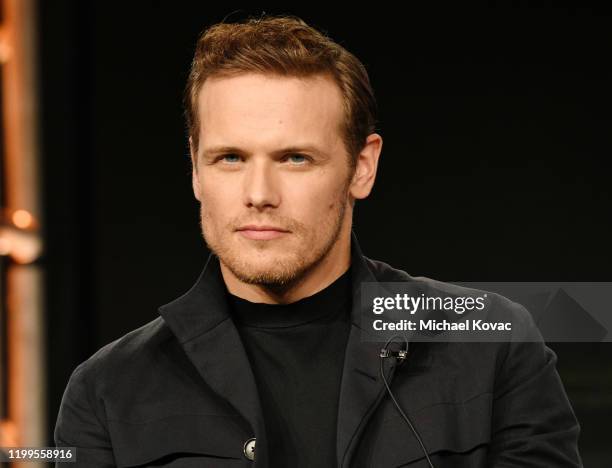 Sam Heughan of 'Outlander' speaks onstage during STARZ TCA Winter 2020 on January 14, 2020 in Pasadena, California.