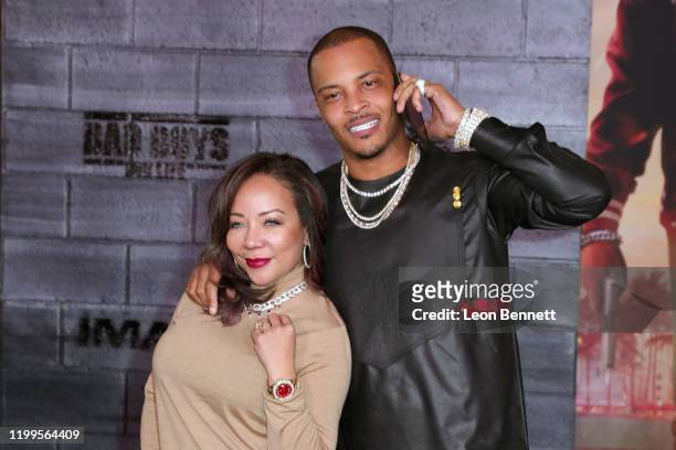 Tameka Cottle and T.I. Attend the premiere of Columbia Pictures' "Bad Boys For Life" at TCL Chinese Theatre on January 14, 2020 in Hollywood,...