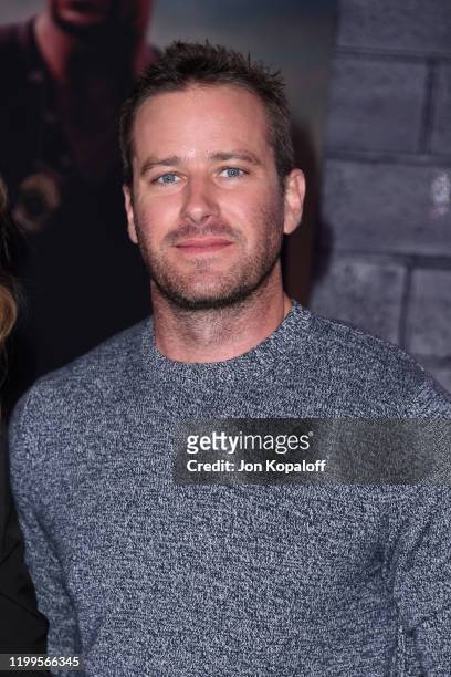 Armie Hammer attends the premiere of Columbia Pictures' "Bad Boys For Life" at TCL Chinese Theatre on January 14, 2020 in Hollywood, California.
