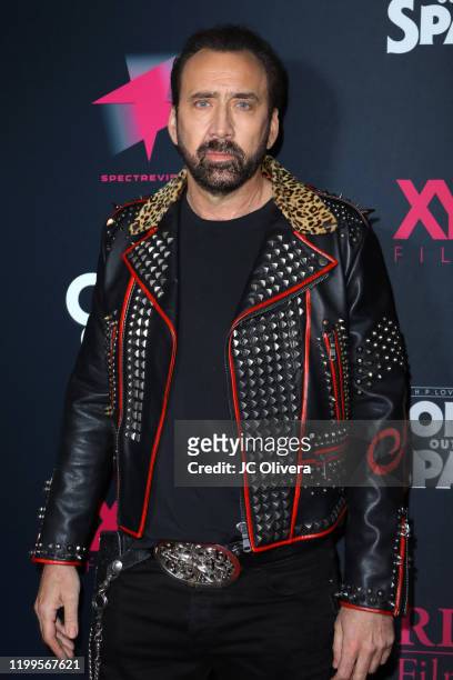 Actor Nicolas Cage attends the special screening of "Color Out Of Space" at the Vista Theatre on January 14, 2020 in Los Angeles, California.