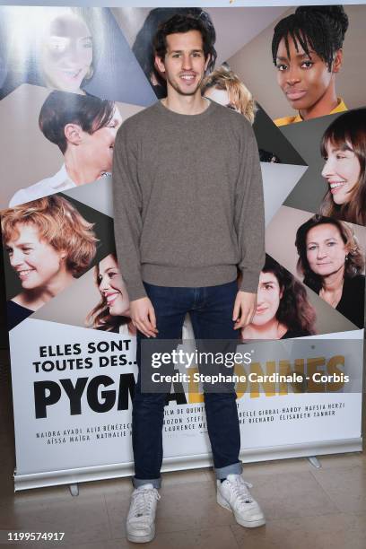 Actor Victor Belmondo attends the "Pygamalliones" Screening At Assemblee Nationale on January 14, 2020 in Paris, France.