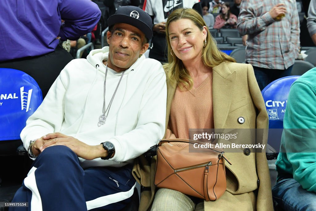 Celebrities At The Los Angeles Clippers Game