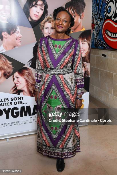 Journalist Rahmatou Keita attends the "Pygmalionnes" Screening at Assemblee Nationale on January 14, 2020 in Paris, France.