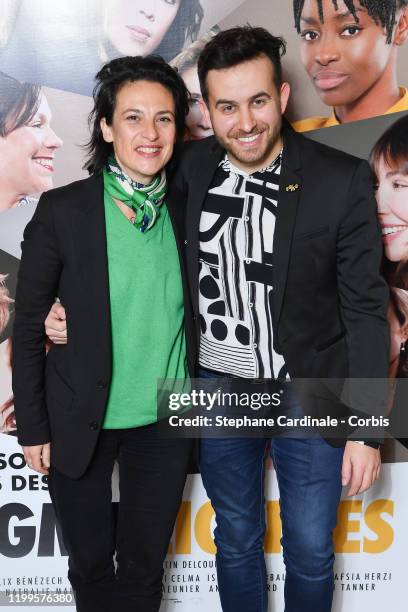 Producer Sandrine Braeur and Director Quentin Delcourt attend the "Pygmalionnes" Screening at Assemblee Nationale on January 14, 2020 in Paris,...