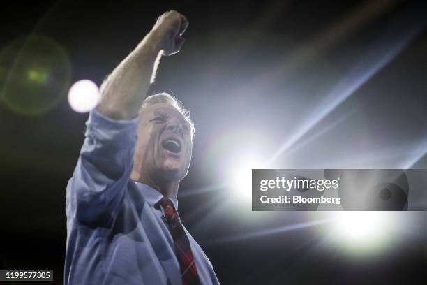 Tom Steyer, co-founder of NextGen Climate Action Committee and 2020 Democratic presidential candidate, gestures as he speaks during the 61st Annual...