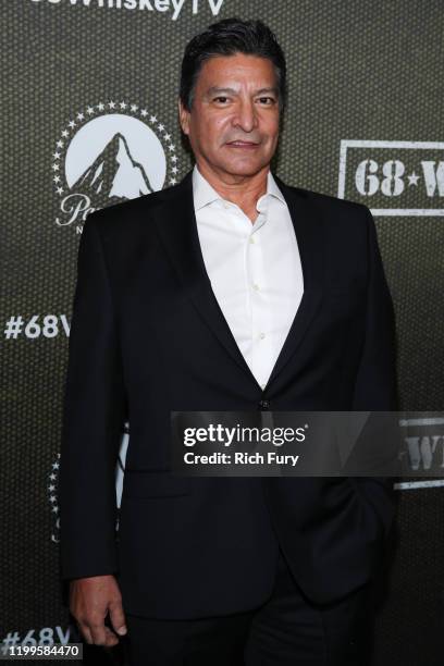 Gil Birmingham attends the premiere of Paramount Pictures' "68 Whiskey" at Sunset Tower on January 14, 2020 in Los Angeles, California.