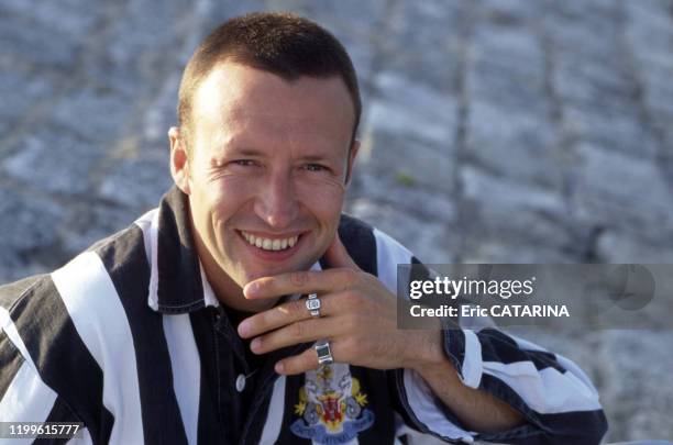 Le chanteur belge Marka lors des Francofolies de La Rochelle en juillet 1996, France.