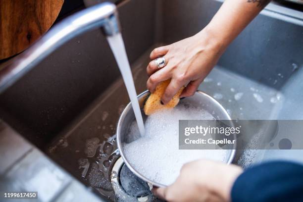 activité humaine - faire la vaisselle - washing dishes bildbanksfoton och bilder