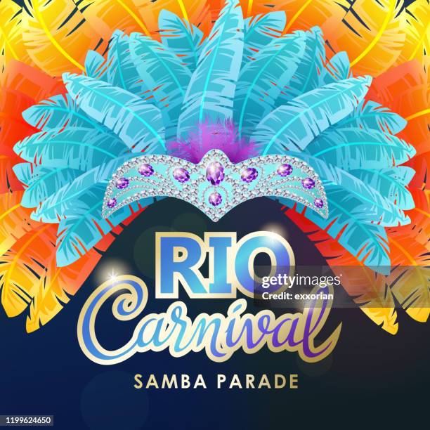 ilustraciones, imágenes clip art, dibujos animados e iconos de stock de carnaval de río - brazilian carnival