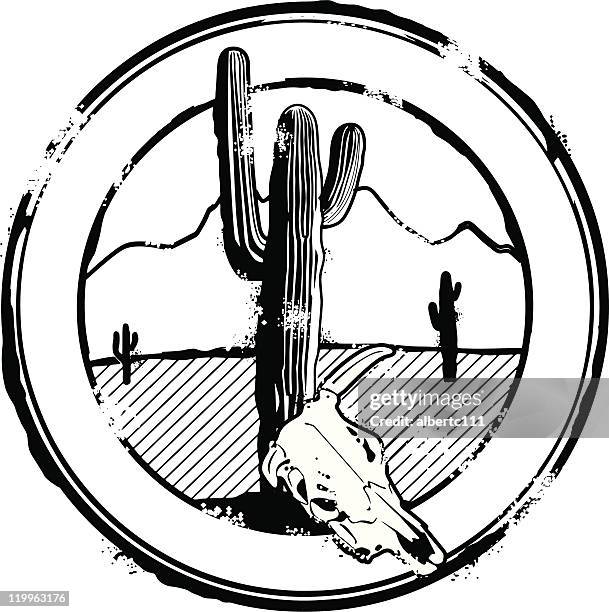 great american desert stamp - nevada desert stock illustrations